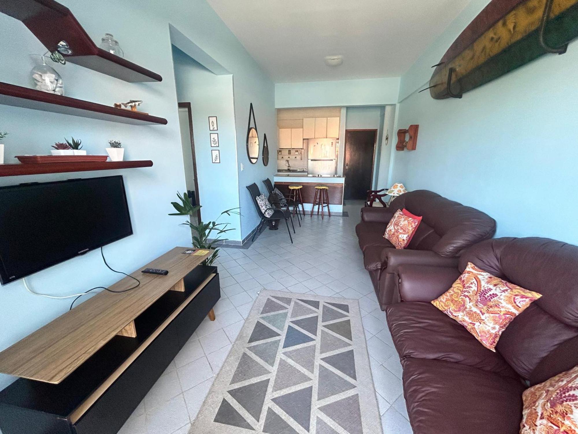 Apartamento Ap Beira-Mar Com Wi-Fi E Garagem Mongaguá Habitación foto